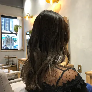 ミディアム カラー EARTH川越/オー ナー/阿部建のヘアスタイル