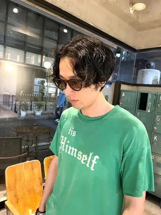 パーマ メンズ ハイトーン/美髪矯正 🍃大江拓実のヘアスタイル