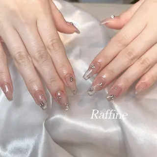 ネイル RAFFINE 月🦋🩵のネイルデザイン