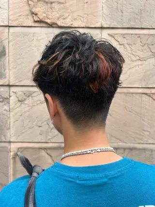 セミロング カラー パーマ ヘアアレンジ メンズ 渡邉 舞のヘアスタイル