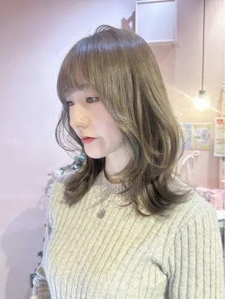 ミディアム 🐰🎀透明感カラー yuzuka🎀🐰のヘアスタイル