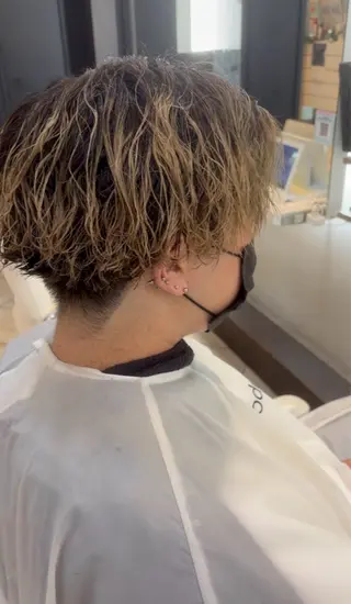 ショート メンズ 🐰根本 姫音｜ 淵野辺カラー🤍🫧のヘアスタイル