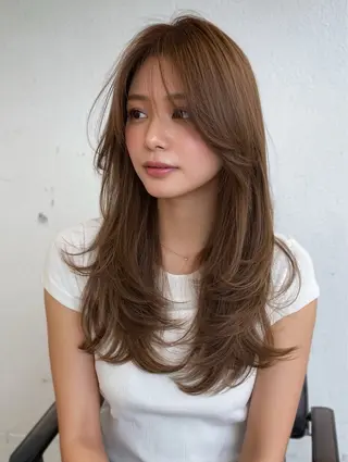 ロング カラー 艶カラー/髪質改善/ はかまた🕊️のヘアスタイル