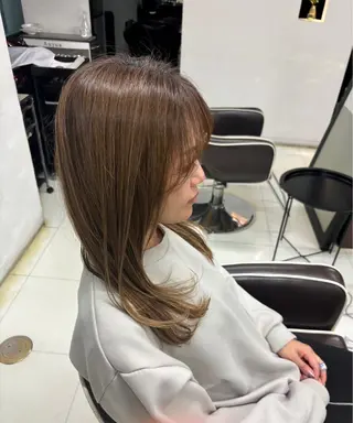 セミロング ヘアアレンジ 無料カットモデル 森田柊🐺のヘアスタイル