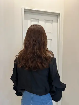 セミロング パーマ コテ巻き風パーマ🌀 カラー/Asukaのヘアスタイル