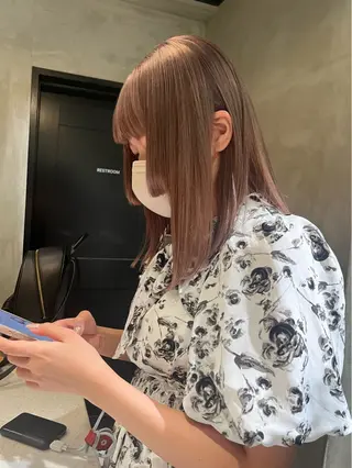 ミディアム カラー オタク特化🎀 顔まわり🎀ゆうなのヘアスタイル