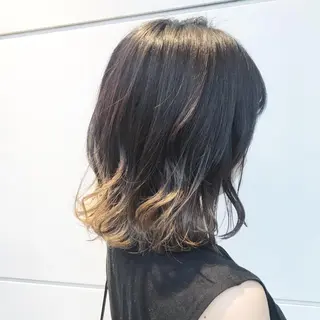 ミディアム カラー 嶋佐 昌大 シマサマオのヘアスタイル