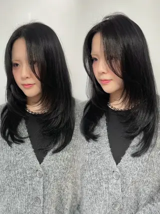 セミロング 髪質改善×透明感× 艶髪🥀HIYORIのヘアスタイル