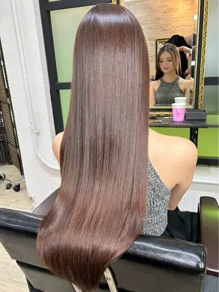 ロング ブリーチ、髪質改善 Noe心斎橋店のヘアスタイル