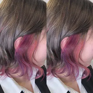 ミディアム カラー しゅうさん🍝 麻田秀太郎のヘアスタイル