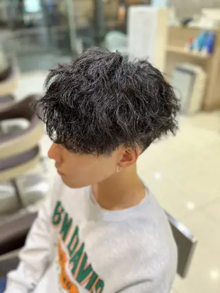 メンズ パーマ 稲次 結人のヘアスタイル