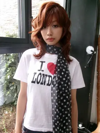 セミロング カラー 早川 豪のヘアスタイル