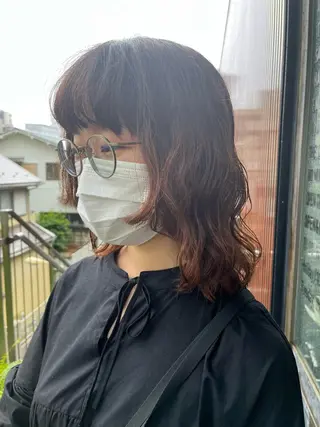 ミディアム ボブ/ベージュ/ パーマ🪿近森ゆいのヘアスタイル