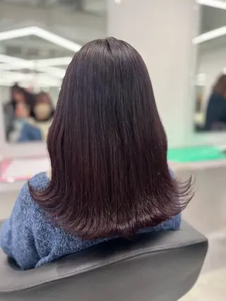 セミロング カラー ガーリー♡女の子っぽ ヘア♡ピンクカラー♡のヘアスタイル