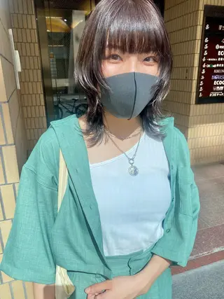 ミディアム ハイトーンカラー🍑 心斎橋のヘアスタイル