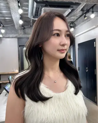 セミロング 透明感No.1✨韓国 ヘア／ichikaのヘアスタイル
