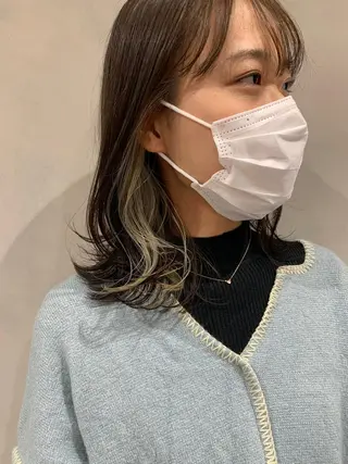 ミディアム カラー 似合わせ/レイヤー/ ボブ/西島 絢香のヘアスタイル