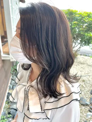 セミロング カラー パーマ Artist 藤﨑紘成のヘアスタイル