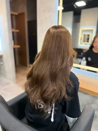 ロング カラー ヘアアレンジ ブリーチなし赤み消し カラー/HAYATOのヘアスタイル