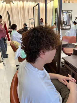 ショート パーマ メンズ AROH men's cut&men's perm 船橋店所属・🧊メンズ特化🧊 高木航希のヘアスタイル