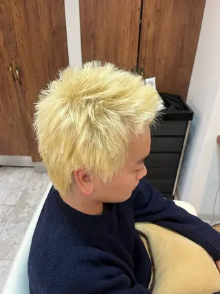 ショート カラー パーマ メンズ 0円カットモデル募集 /瀧澤 陽奈 ☾ᐝのヘアスタイル