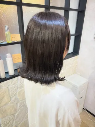 ミディアム カラー ✩₊˚透明感カラー 🦋🫧aoi⋆.✮のヘアスタイル