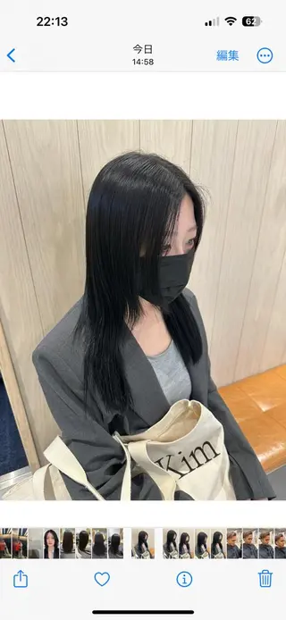 セミロング カラー 🖤KURUMI🖤 潤艶・髪質改善のヘアスタイル