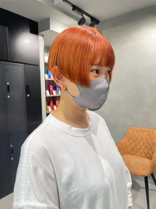 ショート カラー 暖色レイヤー 🥀REIRIのヘアスタイル
