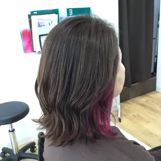 ミディアム カラー 滝口 瑞季のヘアスタイル