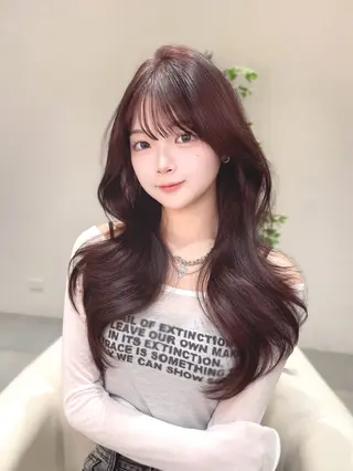 セミロング カラー 韓国ヘア/レイヤー/ 顔まわり/りょーとのヘアスタイル