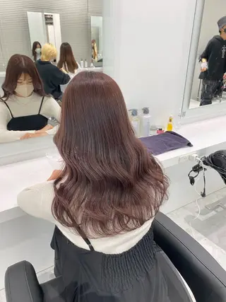 セミロング カラー ✨透明感、艶髪ヘア✨ 韓国ヘア特化💖のヘアスタイル