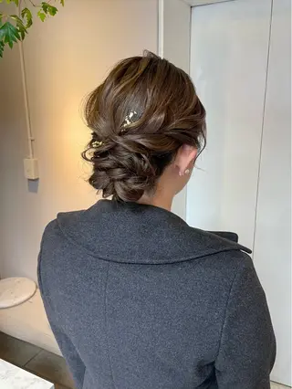 セミロング ヘアアレンジ ヘアセット ✴︎Mai✴︎銀座のヘアスタイル