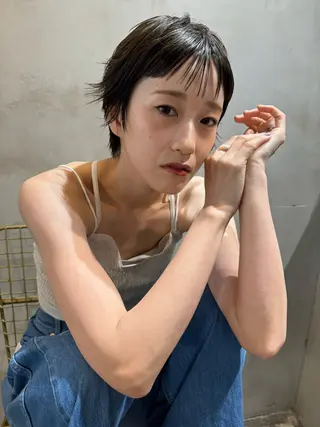 ショート カラー ロエ平尾山荘所属・大人ショート/メンズ /平尾/薬院/綜一郎のヘアスタイル