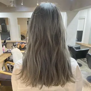 ロング カラー ヘアアレンジ 丸山渉/パーマ エフェクトブリーチのヘアスタイル