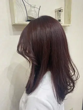 セミロング カラー N°+aero 😊れいか😊のヘアスタイル