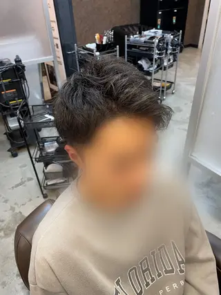 ショート メンズ メンズパーマ特化 カバヤマ　リョウのヘアスタイル