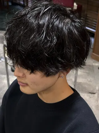 ミディアム パーマ メンズ growth 博多店 【グロウ】所属・Growth天神店 TOMOKIのヘアスタイル