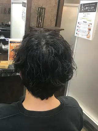 ショート パーマ メンズ メンズパーマ特化 カバヤマ　リョウのヘアスタイル