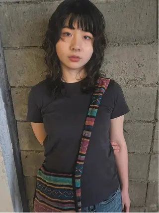 セミロング パーマ MIKU 岡山／倉敷／カットのヘアスタイル