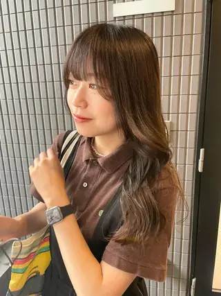 ロング カラー 野町好花 レイヤー/髪質改善のヘアスタイル