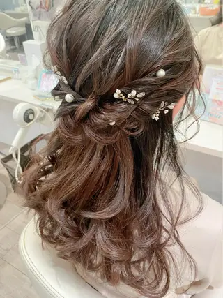 ロング ヘアアレンジ セットサロン      ラフテル所属・大阪/ヘアアレンジ /似合わせset💐のヘアスタイル