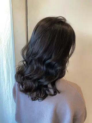 セミロング カラー On所属・顔まわりカット🌟 くびれヘア/寺門遥輝のヘアスタイル