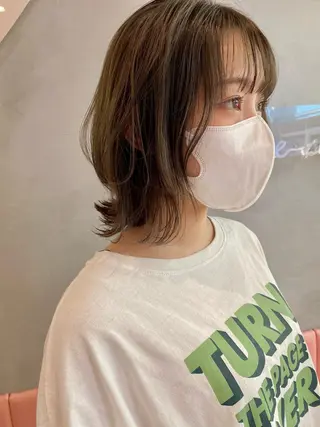 ミディアム カラー 韓国ヘア/レイヤー/ 縮毛矯正🫧伊勢のヘアスタイル