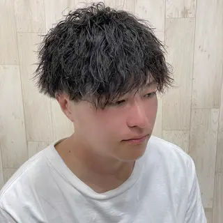 ショート カラー パーマ ヘアアレンジ メンズ キッズ L.E.M泉中央店長 小野寺優斗のヘアスタイル