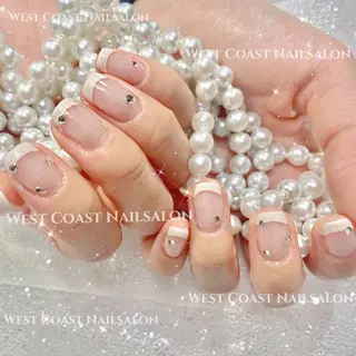 ネイル リボン、ガーリー パーツ放題専門店のネイルデザイン