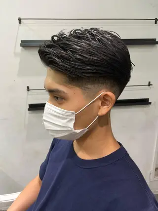 ショート パーマ メンズ アイブロウ 京都駅メンズカット/ パーマ/Keigoのヘアスタイル