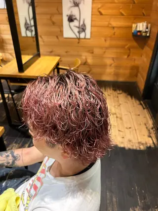 カラー パーマ 中林 良嘉のヘアスタイル