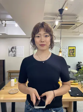 ショート パーマ パーマ＊ 顔まわり似合わせのヘアスタイル