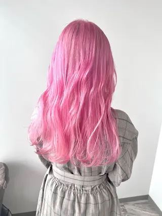セミロング ブリーチ毛に縮毛矯正 ✨カラー✨山田 正幸のヘアスタイル
