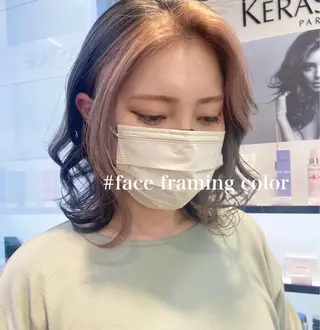 ミディアム 淺谷 美紀のヘアスタイル